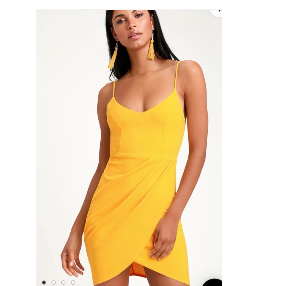 Yellow bodycon dress